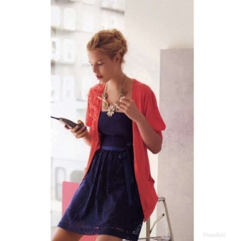Trina Turk Zafira Strapless Lace Dress 💙 Size 8